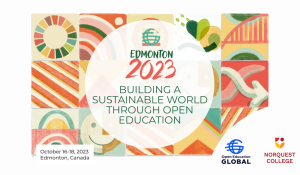 Graphics that reflect the theme and provide more detail about the Open Education Global 2023 Conference