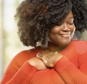This beautiful woman is conveying her feelings of happiness and peace of mind. These are just some of the benefits Power Thinking provides when you can resolve and prevent your own stress and emotional pain, yourself.