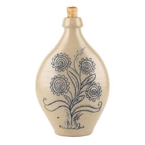 Important cobalt-washed flask with incised work on both panels by the English-born Canadian artisan William Collinson (1830-1890), incised in a cursive script (est. CA$25,000-$35,000).