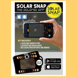 NEVER take eclipse photos through an unfiltered camera, telescope or binoculars, and instead use APO's “Solar Snap - The Eclipse App”, developed by former Hubble Space Telescope Astronomer and APO Ambassador Dr. Doug Duncan.