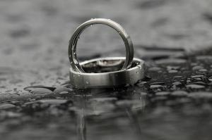 Wet wedding rings