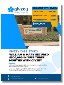 William & Mary Secured Over $500,000 in Just Three Months with Givzey