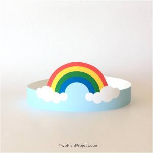 Cute Printable Rainbow Birthday Party Hat