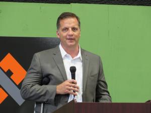 Daniel M. Gade, Virginia Department of Veterans Services Commissioner speaking at Warriors Heart Virginia Soft Opening on 9/11/23