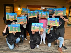 Montana Landscape Painting Workshop: Enjoy Getting Crafty with Team Retreat Activities