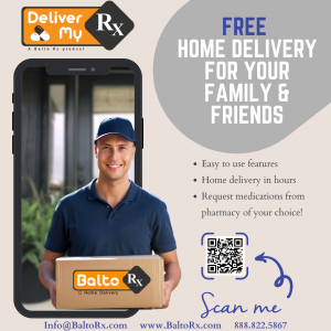 Get prescriptions delivered at home for FREE!