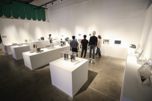 A mannequin of Steve Jobs with diverse products from Apple on display, at the Technology Pavilion at Gwangju Design Biennale | Photo by AVING News