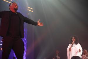 Todd Dulaney on Stage with Cece Winans