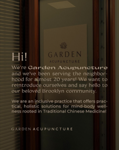 Welcome To Garden Acupuncture