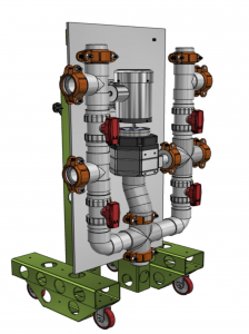 The Salgenx Lift Pump System is design to pump saltwater and viscous fluids. For the saltwater flow battery application, it has piping and fixtures which are electrolyte material compliant to resist corrosion from environmental conditions from saltwater. 