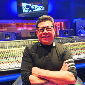Victor Janacua standing in the control room of Silent Zoo Studios, Glendale.