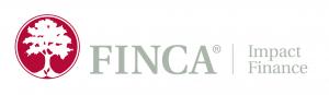 Red and gray logo that includes an image of a tree and the words FINCA Impact Finance