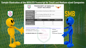 Sample Illustration of the BDSLCCI Transcript for Small and Medium-sized Companies (SMEs or SMBs)