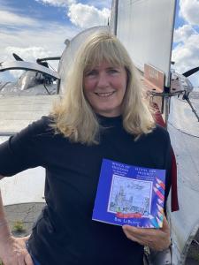 Author Bibi LeBlanc with her latest release 'Wings of Freedom - - The Story of the Berlin Airlift''