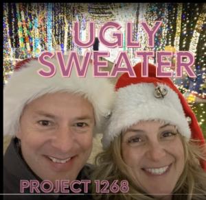 Project 1268 band members Craig Brown and Haley Webster sport Santa hats and ugly sweaters for their new single "Ugly Sweater"