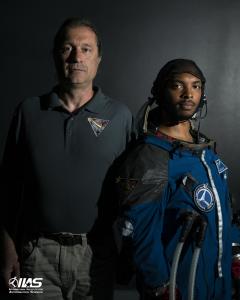 2023 Out Astronaut Contest Winner Issac C. Anderson with Executive Director Dr. Jason Reimuller