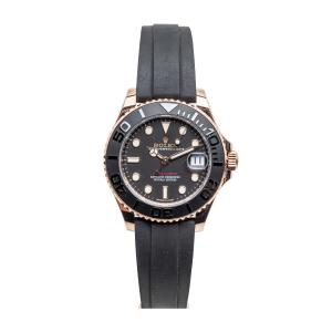 Circa 2022 Rolex Yacht-Master wristwatch (Ref. 268655), with 18kt Everose gold case, an Oysterflex strap, a black ceramic bezel, rose gold details and night sky dial (CA$29,500).