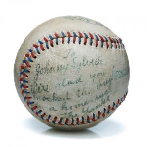 Babe Ruth Inscription to Johnny Silvester