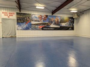 New Durable Croc Flooring Simulates Water For Boat Showroom
