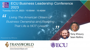 Transworld Business Advisors of Eastern North Carolina Present to ECU Business Leadership Conference 2023