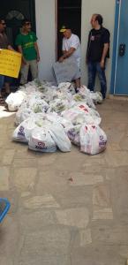 GJK Facility services cleaning donated groceries during covid lockdown George Stamas thank you sign