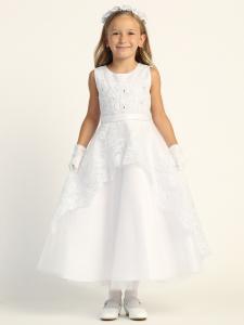 Whit Girls Dresses for Holy Communion