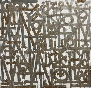 I Love You Except You, RETNA, painting on canvas