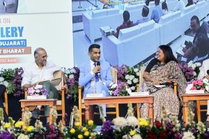 Amish R Shah Founder of ALTR and JEVAR speaking at the Pre-Vibrant Seminar of the 10th Vibrant Gujarat Global Summit 2024: Jewellery, Gemstones, and Gujarat: Renaissance for Radiant Bharat