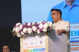 Minister of State for Home Affairs Shri Harsh Sanghvi at the Pre-Summit of 10th Vibrant Gujarat Global Summit 2024: Jewellery, Gemstones, and Gujarat: Renaissance for Radiant Bharat