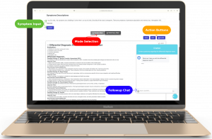 The AI Diagnose interface of Medical Chat