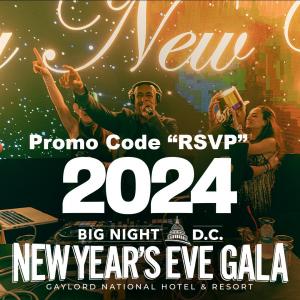 The promo code "RSVP" is the big night new years eve DC promo code