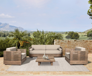 Armen Living's best selling Vivid Collection is transforming outdoor spaces into a haven of relaxation with a harmonious trio that redefines modern outdoor luxury.
