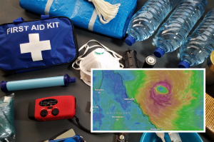First aid kit and first aid training to prepare for storm season.