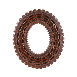 Rare stoneware picture frame made by John Marx (Brantford, Ontario, circa 1860s-1890s), signed on the reverse, boasting a lovely lattice design and dark glaze (est. CA$5,000-$7,000).