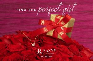 Razny Jewelers natural diamond jewelry on roses for Valentine's Day