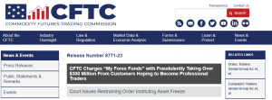 CFTC Charges My Forex Funds with Fraud Of $300 Million