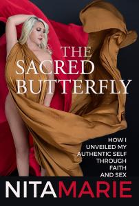 A book cover showing an empowered woman in blowing drapery.