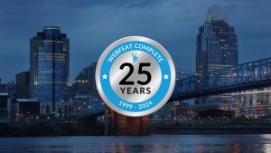 25 Year Badge with Cincinnati in the background