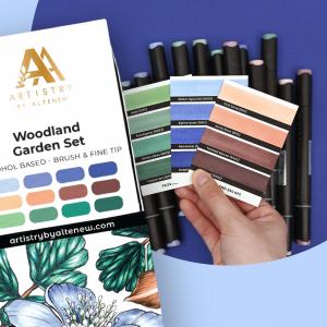 Altenew released new artist alcohol markers this month with the Woodland Garden set.