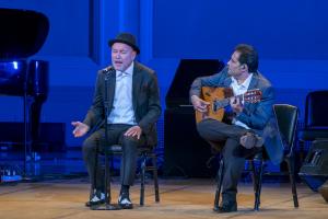 Ruben Blades singing at opening night of the Paco de Lucia Legacy festival at Carnegie Hall