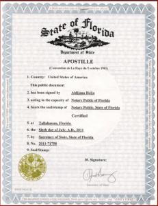 Apostilla Tampa