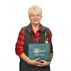 Cheri Brandt, a licensed practical nurse at Columbine Commons and Rehab in Windsor, received the DAISY Award on Jan. 25. (Courtesy/Columbine Health Systems)
