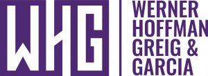 WHG's logo with WHG on left and Werner, Hoffman, Greig & Garcia on right