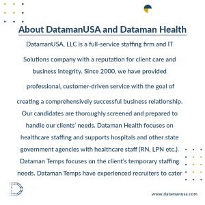 Dataman USA, a full-service staffing and IT solutions company, offers professional services for businesses since 2000.