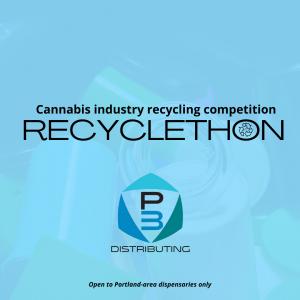 A graphic that shows the company logo and the 2024 Recyclethon logo together.