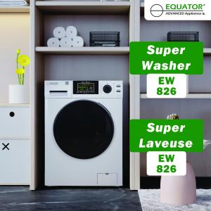 Equator 1.6 Cu.Ft./15 Lbs White 110V Front Load Washer 15 Programs + Pet Cycle