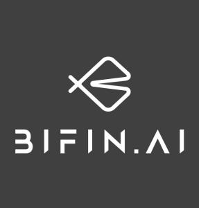 Bifin Sàrl logo in black, embodying the Silk Moth in white