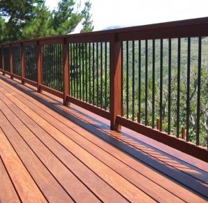 stained wood deck