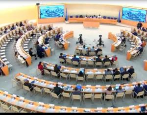 The auditorium at the UN Human Rights Council in Geneva