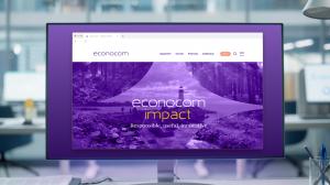 Computer screen showing the home page of Econocom Impact